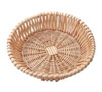 Aboiledy Cesto intrecciato a mano, cesto di vimini, cestino per pane, frutta, verdura, cesto regalo, 25 x 8 cm