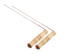 Aboiledy Kit di Bacchette da Rabdomante In Rame per Strumento di Divinazione - Bacchette da Divinazione con Manici In Legno Naturale
