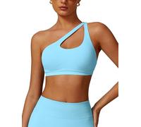 ABOIW - Reggiseno sportivo da donna, senza cuciture, monospalla, con apertura e cinturino regolabile, asimmetrico imbottito