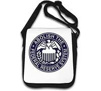 Abolish The Federal Reserve System United States Eagle Borsa a tracolla bianca