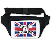 Abolish The Monarchy - Marsupio con bandiera del Regno Unito, colore: Bianco