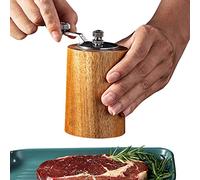 Abonda Macina Pepe in Legno | Smerigliatrice Manuale per Semi di Lino - Mulino per spezie Portatile a Mano Regolabile per ruvidità