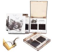 ABONNIE Extension per ciglia marroni, colorate, 0,07 mm, extension per ciglia con curvatura a D, extension per ciglia classiche da 15 mm, estensioni singole per ciglia professionali (marrone, 0,07 mm