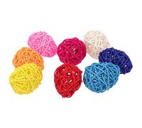 ABOOFAN 1 Set Palla D' Palline Natale Palla Natale Easter Eggs Il Palline Decorative Pasquali Ciotola Cestino Uova Colorate Decorazioni Colorate A Base di Uova Rattan Colorful 8 Pezzi
