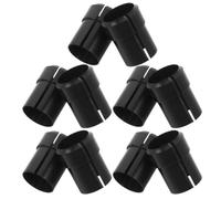 ABOOFAN 10 Pezzi Boccola Struttura a Boccola Divisa e Manicotto Corto Antivibrazione in Plastica Nera Resistente All'usura alla Deformazione per Supporto Microfono e Audio