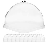 ABOOFAN 10 Pezzi Copertura per Piante in Plastico Cupola di umidità e Ventilazione per Giardino Protezione e Mantenimento Dell'umidità per Coltivazione