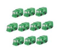 ABOOFAN 10 Pezzi Miniature Trash Truck Figurines Small Toy Garbage Truck Models For DIY Micro Scenes Realistic Vehicle Ornaments For Dollhouse Office And Party Decorations