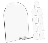 ABOOFAN 10 Pezzi Segnaposti in Acrilico Trasparente per Numeri Tavoli Matrimonio, Design Chic e Creativo, Adatto per Feste e Ristoranti, Supporto Conveniente e Robusto