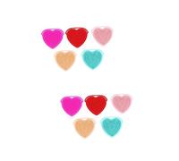 ABOOFAN 10 Pezzi Spazzola Da Bagno a Forma Di Cuore Spazzolone Per La Pulizia Del Viso Morbida Spazzola Esfoliante Per Il Corpo Luffa Siliconica Gel Di Silice Bambino Massaggio Scrubber