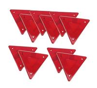 ABOOFAN 10 pezzi Triangolo Avvertimento Riflettente per Camion Sicurezza per Notturna Pratico Condizioni Meteorologiche Avverse Rosso