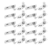 ABOOFAN 100 Pezzi Battery Contact Replacement Battery Terminal Plate Aa Acciaio al Manganese 12x12 Mm Argento per Telecomandi e Caricabatterie per Riparazioni Elettroniche e Progetti DIY