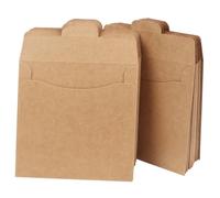 ABOOFAN 100 pezzi Buste Kraft Marroni per CD e Dvd Custodie in Carta per Archiviazione Multifunzione Dischi Documenti e Carte Stile Vintage per Organizzazione e