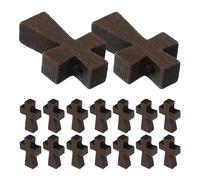ABOOFAN 100 Pezzi Ciondoli Croce Cristiana in Legno Mini, Accessori per Gioielli Fai da Te Versatili, Ciondolo Gesù Crocifisso Leggero per Preghiera e Creazioni Spirituali