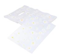 ABOOFAN 100 pezzi Sacchetti Plastica Trasparenti con Manico e Motivo Floreale Buste Regalo Chic Usa e Getta per Bomboniere e Confezioni Pratici per Casa e Negozio