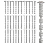 ABOOFAN 100 Pezzi Viti per Mobili M4x40mm in Ferro Argento per Maniglie | Taglio Filettatura Testa Piatta Scanalata, Fissaggio Stabile, Integrazione , per Porte e Cassetti