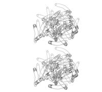 ABOOFAN 100 Spille di Sicurezza Curve Nichelate per Imbastitura Trapuntatura Spilli da Cucito 38Mm Set da 100 Pezzi Scatola Accessori per Quilting e Lavori Sartoriali