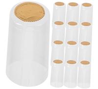 ABOOFAN 100pezzi Capsule Termorestringenti per Bottiglie di Vino Trasparenti PVC Sigilli Sicuri con Sottile e Superficie Liscia per Bar Feste e Conservazione del Vino Aperto