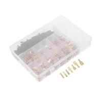 ABOOFAN 1050 Pezzi Terminali ottone connettore filo maschio femmina connettori elettrici isolati morsettiera per il cablaggio connettori a forcella per audio per auto plastica D'oro