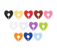 ABOOFAN 12 Pezzi Etichette per Bicchieri in Silicone Cuore, Marcatori per Calici di Vino Rosso Riutilizzabili, Resistenti al Calore e Anti Confusione per Feste e Cene in Famiglia