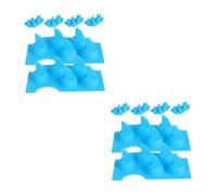 ABOOFAN 12 Pezzi Griglia ghiaccio creativa ghiaccio riutilizzabili stampo per modella forme divertenti arredamento squalo Gel silice Sky-Blue