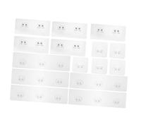 ABOOFAN 15 pezzi Ganci Adesivi Trasparenti per Facile Installazione su Superfici Lisce per Cucina Bagno e Armadi