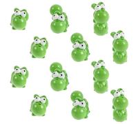 ABOOFAN 15 Pezzi Mini Statuina Insetto in Resina a Forma di Bruco Verde, Decorazione Mini per Scrivania e Stanza, Assemblaggio Diy, per Appassionati di Miniature