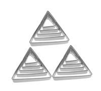 ABOOFAN 15 Pezzi Stampi Triangolari per Biscotti in Acciaio Inossidabile Dimensioni per Fondant e Pasta da Forno Formine Geometriche Resistenti e Facili da per Uso e Professionale