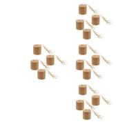 ABOOFAN 16 Pezzi Coprifiamma Candela in Legno Rustico per Terrazze e | Effetto Venatura del Legno, Accessorio Decorativo Abbinato, Formato Compatto, per Luci a Colonna e Uso Esterno