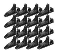 ABOOFAN 16 Pezzi Piedistallo Espositivo Creativo in Plastico Nero | Supporto Gentile e Robusto, Non Graffia le Superfici, per Aziende e Feste, Oggetti da Collezione