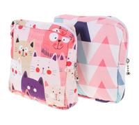 ABOOFAN 2 pezzi Borsa Porta Assorbenti Igienici Compatta con Stampa Leopardata Custodia Pratica per Proteggi Slip e Piccoli Oggetti Protezione Discreta per Ragazze Elegante e Versatile