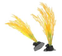 ABOOFAN 2 Pezzi Decorazione Sushi Orecchio di Grano Artificiale | Resina Plastica Gialla, Leggero e Portatile, per Casa e Hotel, Stile Delicato Creativo