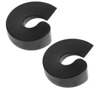 ABOOFAN 2 Pezzi Fermaporta in Plastica Nero a Mezzaluna, Blocca Porte per Proteggere da Chiusure Improvvise, per Sicurezza in Casa