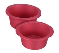 ABOOFAN 2 Pezzi Mini Stampo Torte Silicone Antiaderente Stampi Rotondi per Cheesecake e Cupcake Resistenti e Facili da Sformare per Dolci Creativi e Feste