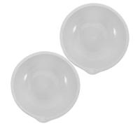 ABOOFAN 2 Pezzi Piatti Evaporazione in Ceramica con Beccuccio Bacinelle Laboratorio per Esperimenti Chimici e Agar Facili da Pulire Superfice Liscia Non Porosa Uso Didattico e Ricerca