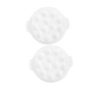 ABOOFAN 2 Pezzi Pirofila per Lumache in Bianca con 12 Fori e Manici, Design Profondo ad Arco, Resistente al Microonde per Cottura Domestico