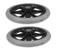 ABOOFAN 2 pezzi Ruote Anteriori per Carrozzina Disabili Ruote Girevoli Robuste in Plastica Resistente Silenziose e Antiurto con Asse Vite Accessorio Sostitutivo per Sedia Rotelle Supporto