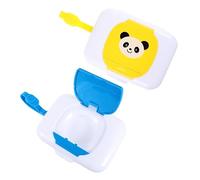 ABOOFAN 2 Pezzi Scatola Salviette Umidificate Portatile Contenitore Wipes Compatto con Coperchio Pratico Riutilizzabile e Facile da Pulire per Viaggi e Uso Quotidiano Casa