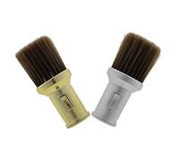 ABOOFAN 2 pezzi Spazzola per Spolverino Collo con Setole Morbide per Pulizia Viso e Capelli Strumento Professionale per Parrucchieri e Uso Domestico Design Smontabile e Portatile
