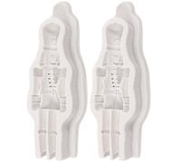 ABOOFAN 2 Pezzi Stampo per Decorazioni Natalizie, Facile da Pulire e Riciclabile in Silicone a Forma di Schiaccianoci Soldato per Feste di Natale e Regali Casa