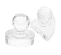 ABOOFAN 2 pezzi Strumento Pressatura Ombretti in Acrilico Trasparente Timbro Pressa Polvere Compatta per Trucco Viso Modelli Rotondi per Riparazione e Pressatura Facile