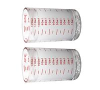 ABOOFAN 2 pezzi Tazza Misuratrice Vetro Scala Graduata per Cucina e Accessorio Versatile per Latte e Ingredienti Facile da e Leggere