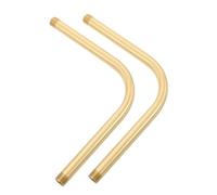 ABOOFAN 2 Pezzi Tubo Curvo in Rame con Filettatura Prolunga Lampada da Parete e Soffitto Asta Sostitutiva per Ventilatore Soffitto Stelo Lampada Smontabile per Accessori Illuminazione DIY