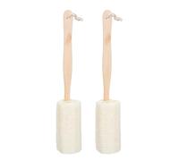 ABOOFAN 2 Set di Spazzola per La Pulizia della Pelle della Spugna Esfoliante Cuscinetto in Luffa Naturale Spazzola Esfoliante Portatile per Il Bagno del Corpo 2 Pezzi*2