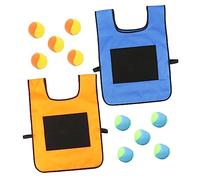 ABOOFAN 2 Set Maglia Appiccicosa Gilet Appiccicoso Tag Dodgeball Gioco Dodgeballs e Giubbotto Dardo Palline Da Dodgeball Giochi Estivi All'aperto Abito Personale Sfera Spugna Campeggio