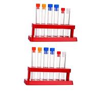 ABOOFAN 2 set Portaprovetta in Plastica con Tappi per Laboratorio Supporto Resistente Anticorrosione per Esperimenti Scientifici e Lezioni Chimica Organizzatore Salvaspazio Colore Casuale