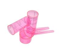 ABOOFAN 2 Set Set 2 Misurini per Materiali Dentali in Plastica Rosa, Utensili da Laboratorio Odontotecnico, Precisione nella Misurazione e Facile da Pulire, per Studi Dentistici