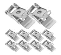 ABOOFAN 20 Pezzi Clip Molla per Downlight e Lampade da Pannello, Morsetto di Fissaggio in Metallo Argento a 2 Fori per Lampade da Soffitto Led, Installazione a Incasso a Plafone