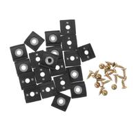 ABOOFAN 20 Pezzi Limitatore per Finestra Scorrevole in Acciaio Inossidabile e Plastico Nero Controllo Preciso della Posizione e Struttura Stabile, per Uffici e Altri Ambienti