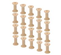 ABOOFAN 20pezzi Bobine di Legno Artigianali Rocchetti Non Finiti Forma di Clessidra per Filatura e attività Fai da Te Dimensioni