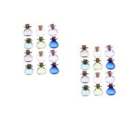 ABOOFAN 24 Pezzi Accessori -da -te in bottiglia in miniatura mini bottiglia Mini bottiglie con sughero Bottiglie per favore del matrimonio Bicchiere